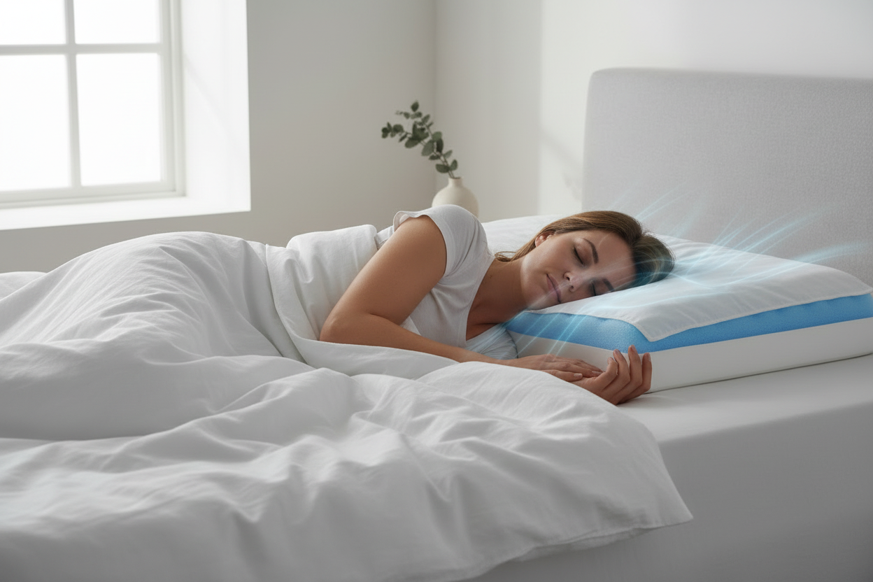 Die besten Cooling Pillow Systeme für kühleren Schlaf, weniger Nackenschmerzen und tiefere Regeneration